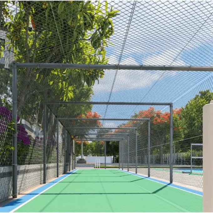 Hallmark Skyrena, Narsingi, artistic impression A cricket practice net beside the courts at Hallmark Skyrena